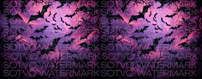 Purple Fury: Halloween Bats: Classic Ceramic Black Glossy Mug