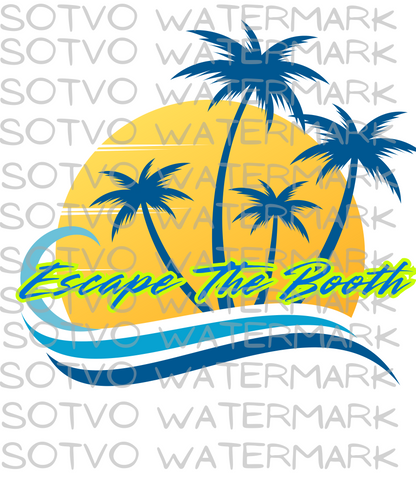 Escape The Booth: Beach Urban Style Unisex Oversized Faded T-Shirt