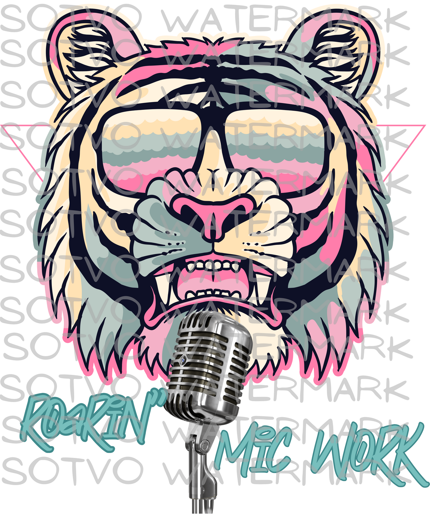 Roarin Mic Work: Urban Style Unisex Oversized Faded T-Shirt
