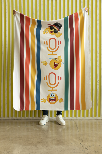 Voice Actor Booth: Emoj Style Throw Blanket