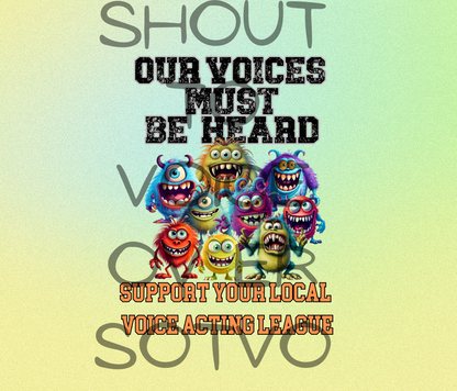 Our Voices Must Be Heard: Monster Animation: Reusable Stainless Steel Water Tumbler w/Straw