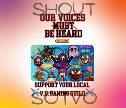 V.O. Gaming Guild: Reusable Stainless Steel Water Bottle