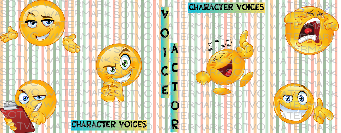 Voice Actor Emoji Character Voices: Classic Ceramic Black Glossy Mug