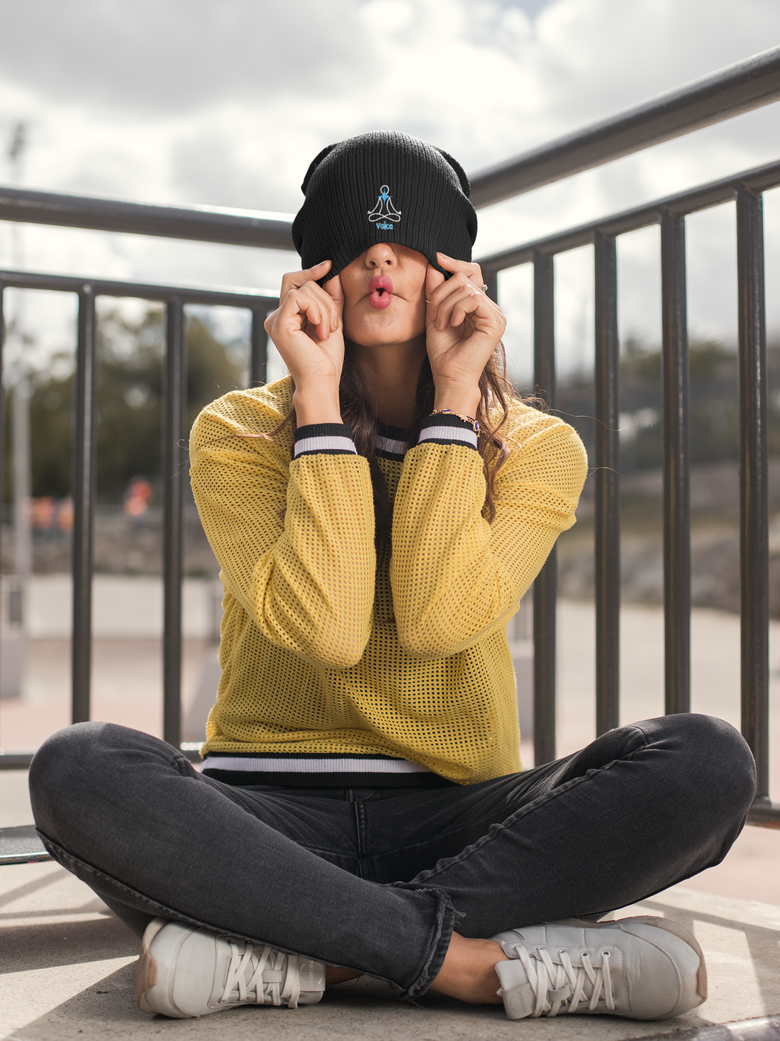 Motivational Yoga 5th Throat &quot;Voice&quot; Chakra: Classic Stylish Cuffed Beanie