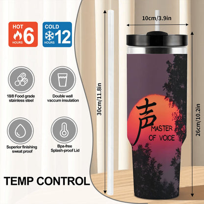 40oz Tumbler with Handle and Straw (Made in USA)
