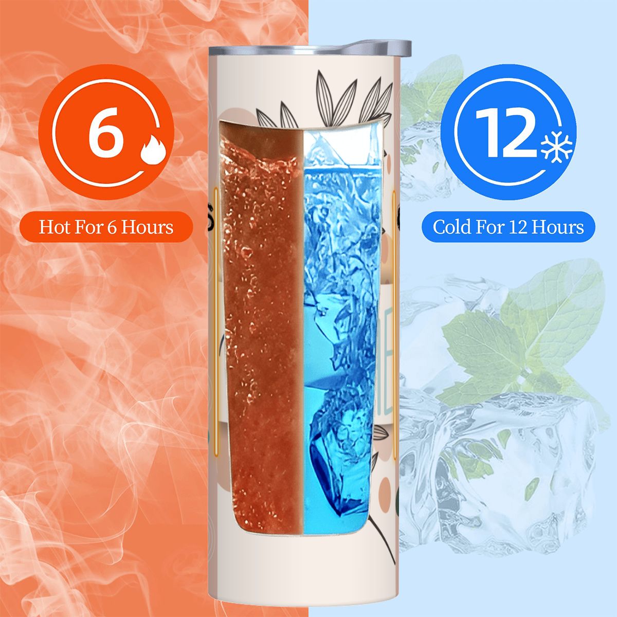 20oz Straight Stainless Steel Tumbler with Straw（Made in USA)
