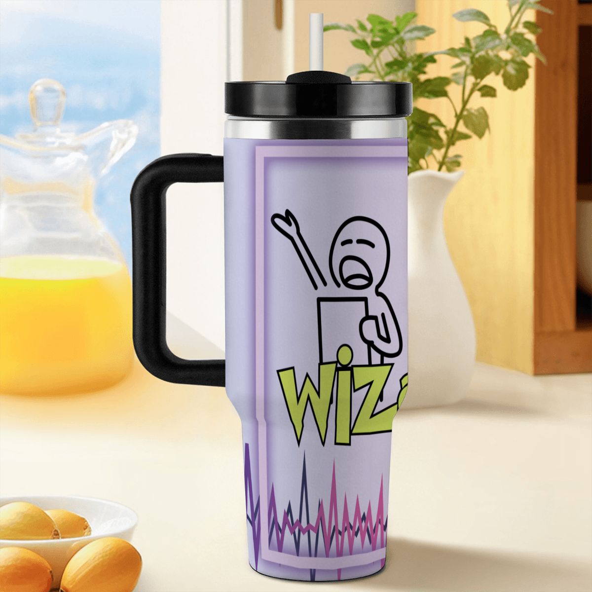 40oz Tumbler with Handle and Straw (Made in USA)