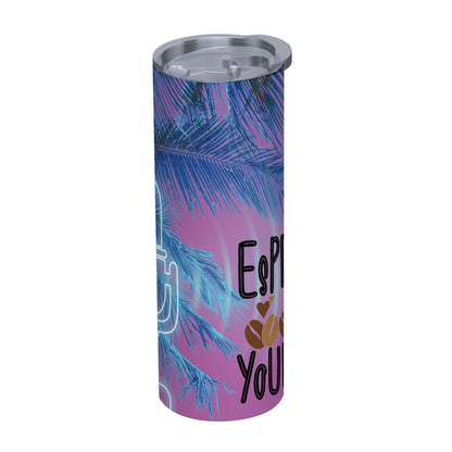20oz Straight Stainless Steel Tumbler with Straw（Made in USA)