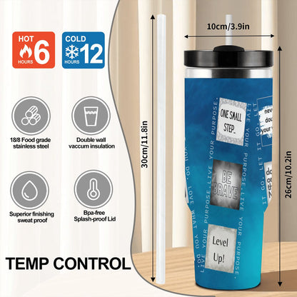 40oz Tumbler with Handle and Straw (Made in USA)
