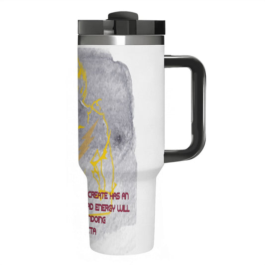 ANIME: GOGETA QUOTE: 40oz Tumbler with Handle and Straw