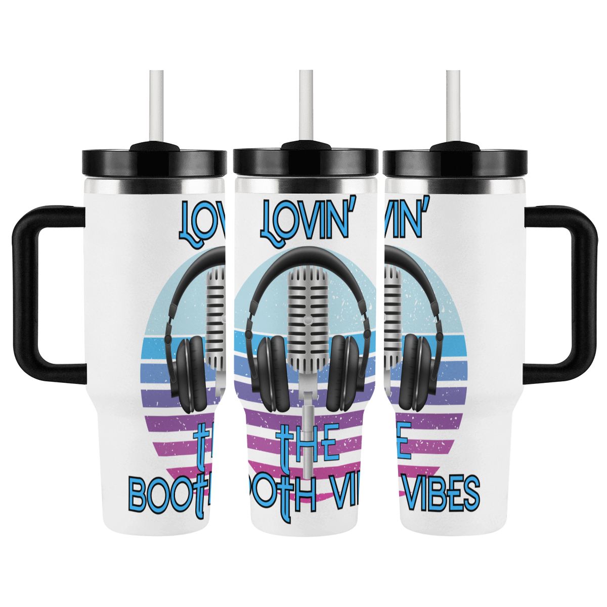 40oz Tumbler with Handle and Straw (Made in USA)