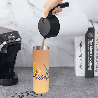 20oz Straight Stainless Steel Tumbler with Straw