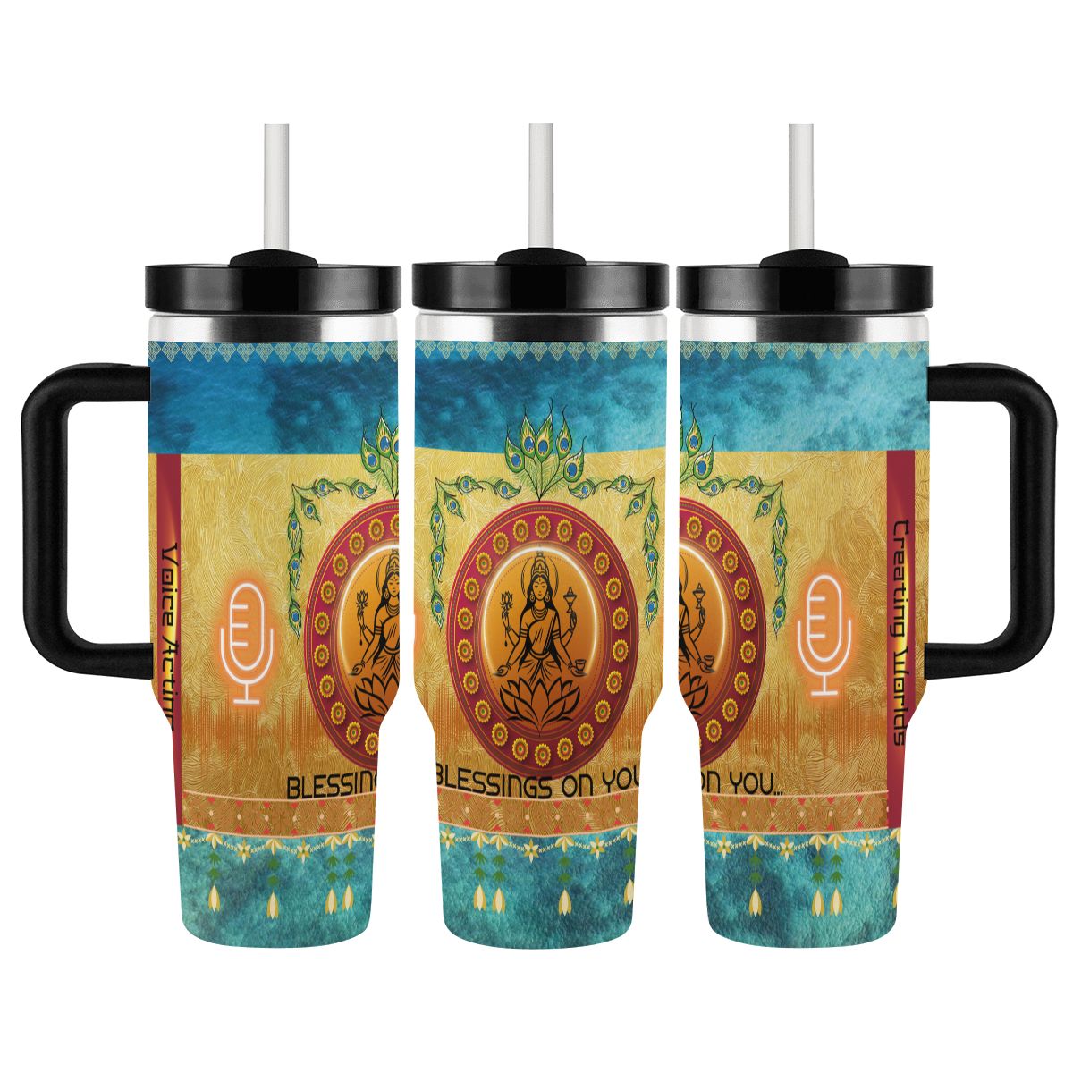 40oz Tumbler with Handle and Straw (Made in USA)