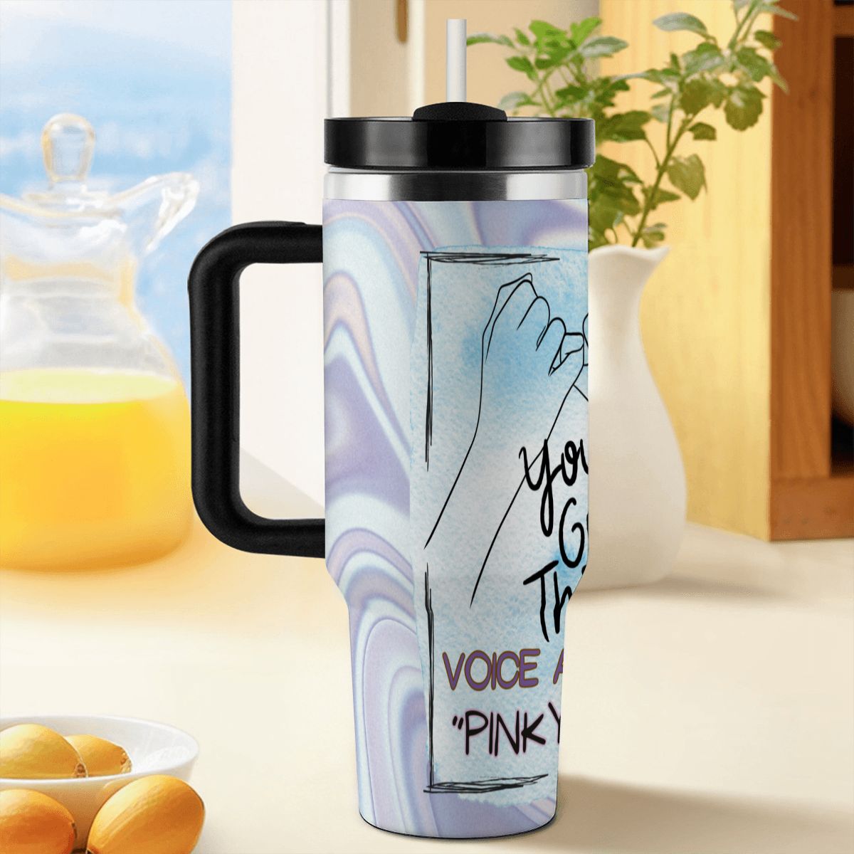 40oz Tumbler with Handle and Straw (Made in USA)