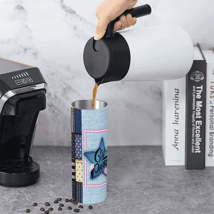 20oz Straight Stainless Steel Tumbler with Straw