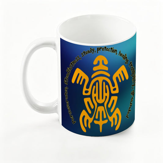 Totem Animal TURTLE: Motivational: Large Colorful Mug (15 oz)