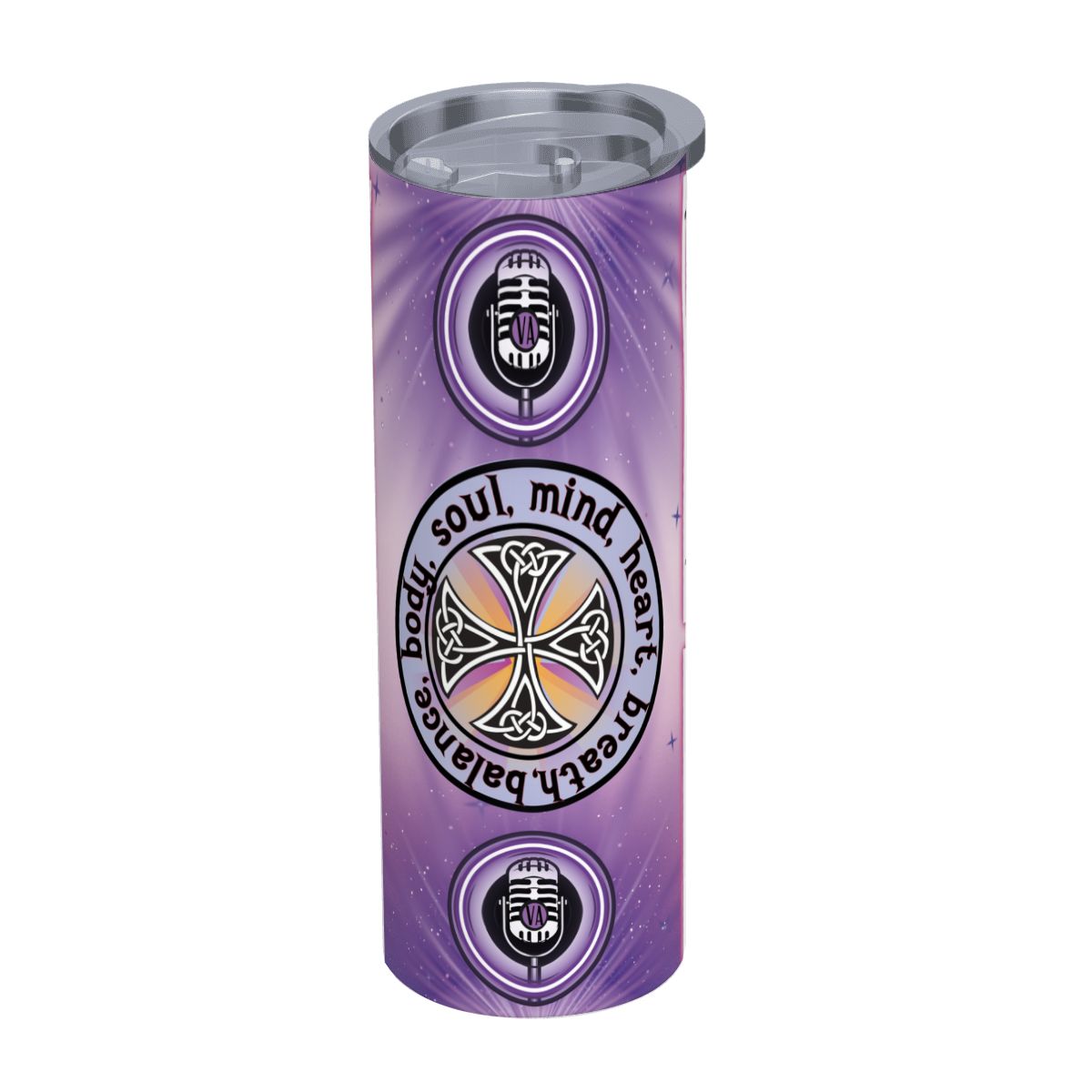20oz Straight Stainless Steel Tumbler with Straw