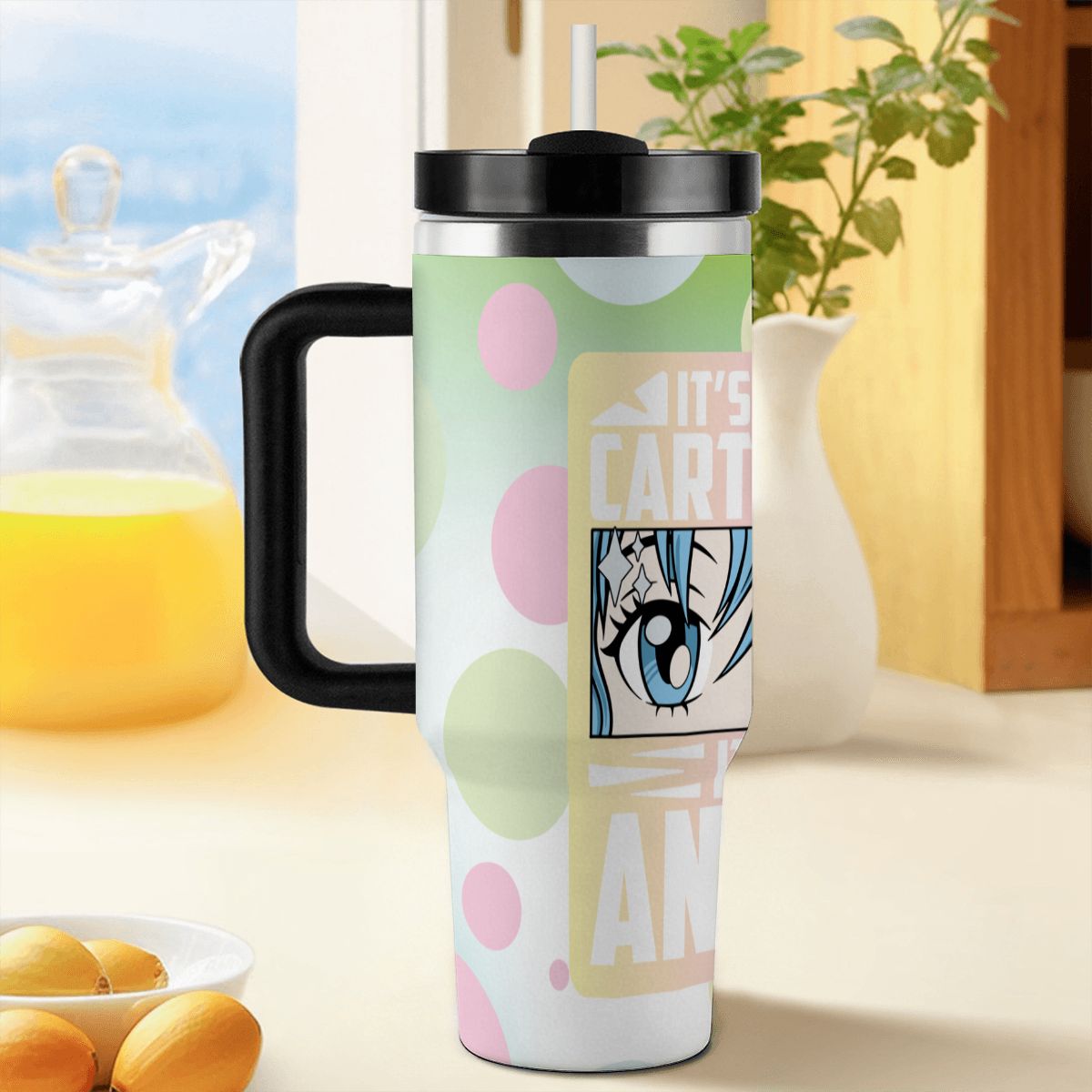40oz Tumbler with Handle and Straw (Made in USA)
