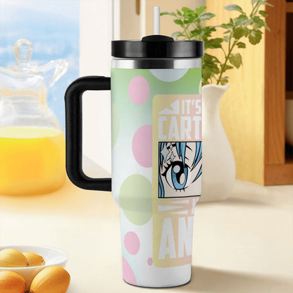 40oz Tumbler with Handle and Straw (Made in USA)