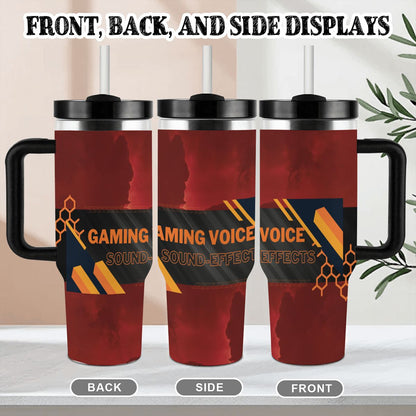 40oz Tumbler with Handle and Straw (Made in USA)