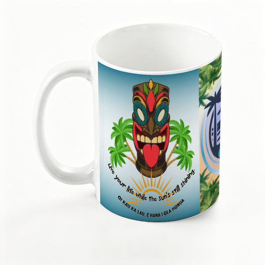 BOOTH MASKS: HAWAII Style: Large Colorful Mug (15oz)