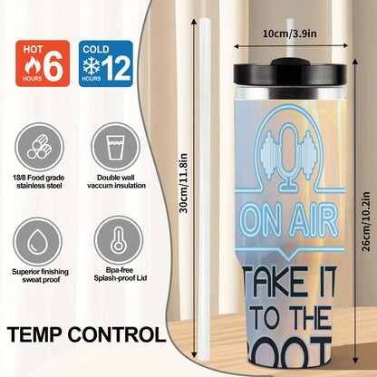 40oz Tumbler with Handle and Straw (Made in USA)