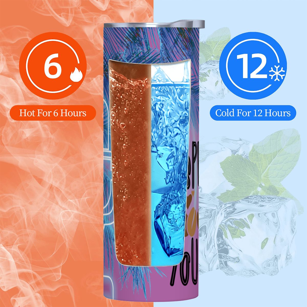 20oz Straight Stainless Steel Tumbler with Straw（Made in USA)