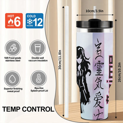 40oz Tumbler with Handle and Straw (Made in USA)