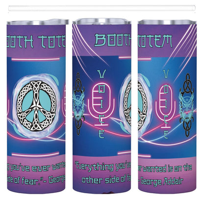 20oz Straight Stainless Steel Tumbler with Straw