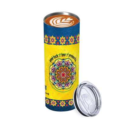 20oz Straight Stainless Steel Tumbler with Straw