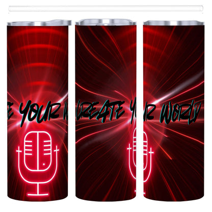 Stay Hydrated In STYLE: 20oz Straight Stainless Steel Tumbler with Straw