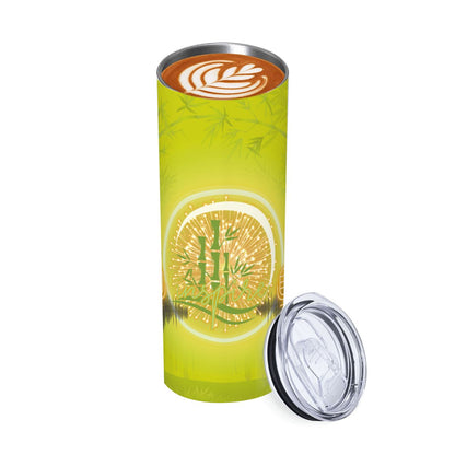20oz Straight Stainless Steel Tumbler with Straw（Made in USA)