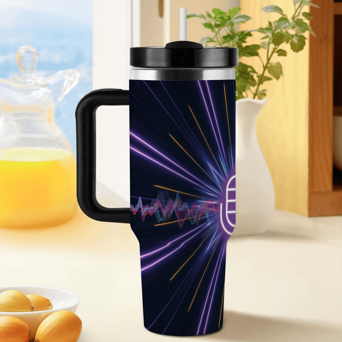 40oz Tumbler with Handle and Straw (Made in USA)
