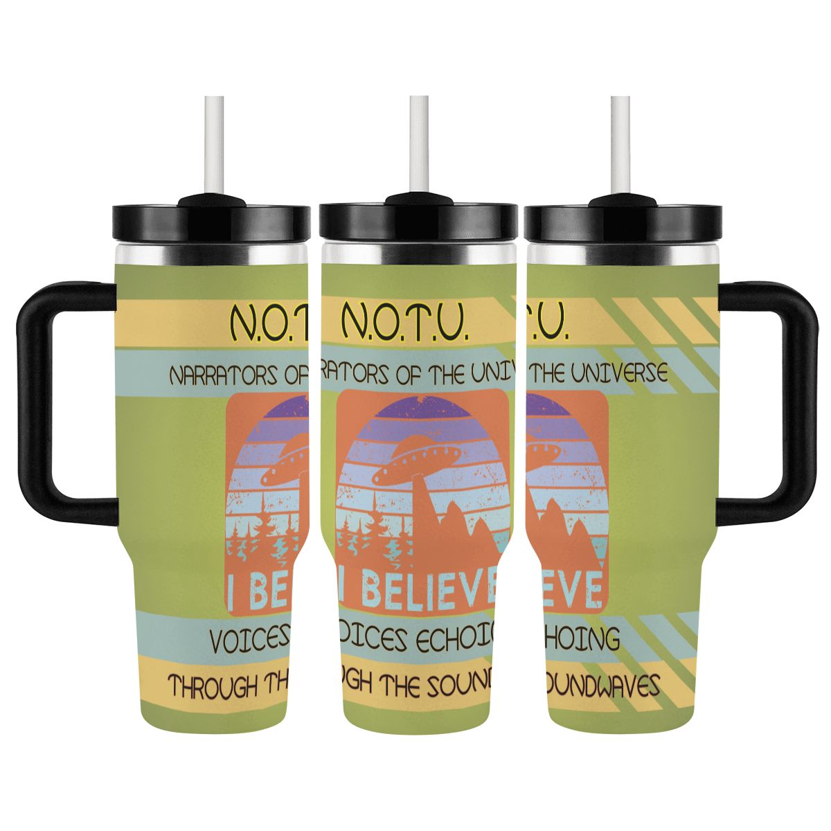 40oz Tumbler with Handle and Straw (Made in USA)