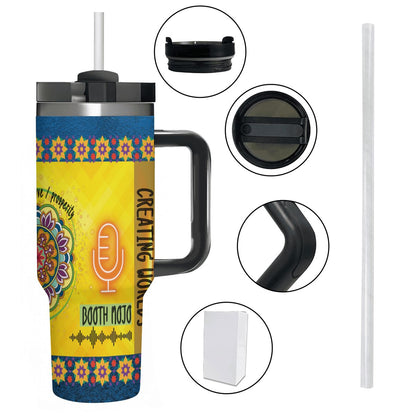 40oz Tumbler with Handle and Straw (Made in USA)