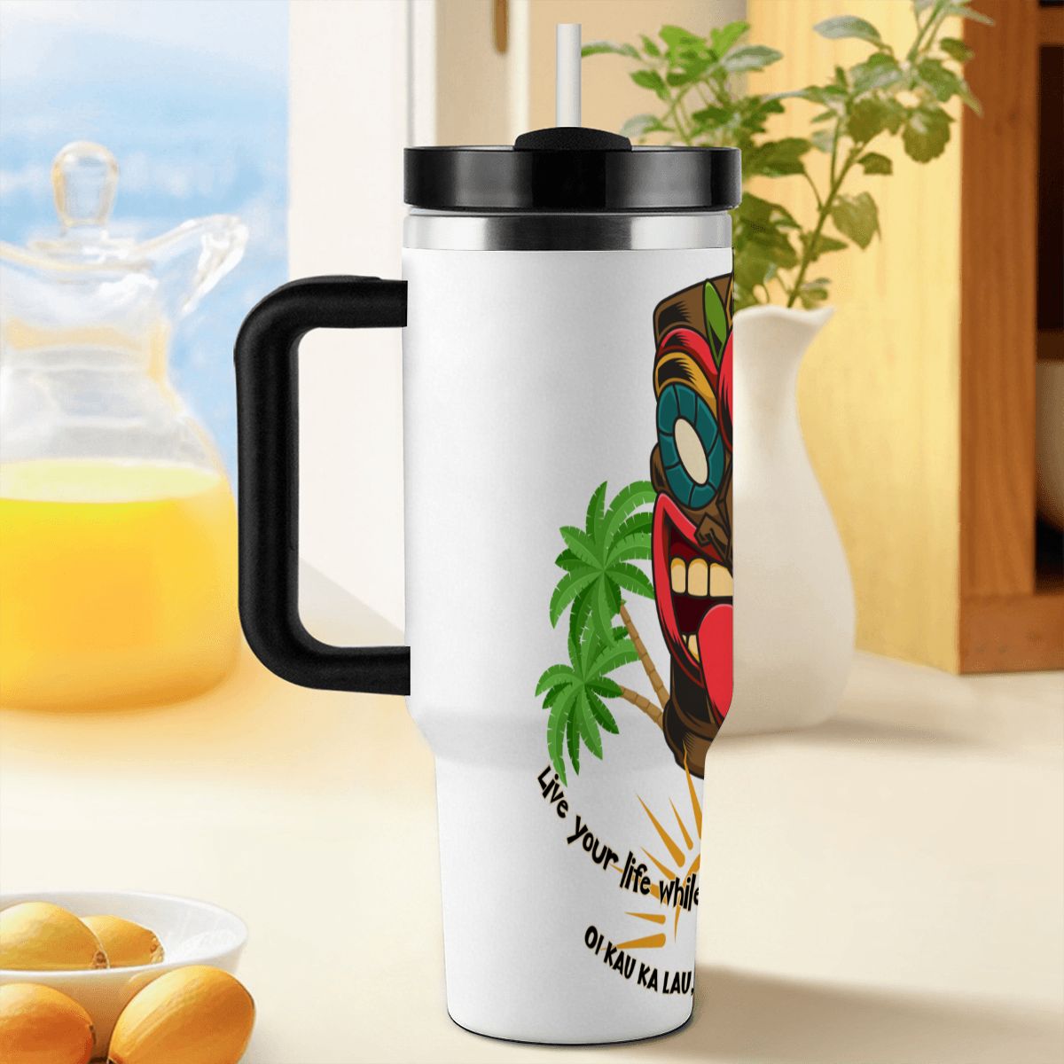 40oz Tumbler with Handle and Straw (Made in USA)