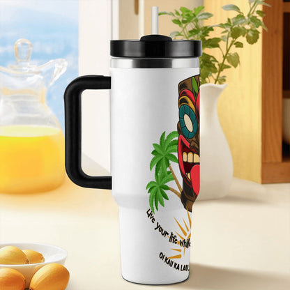 40oz Tumbler with Handle and Straw (Made in USA)
