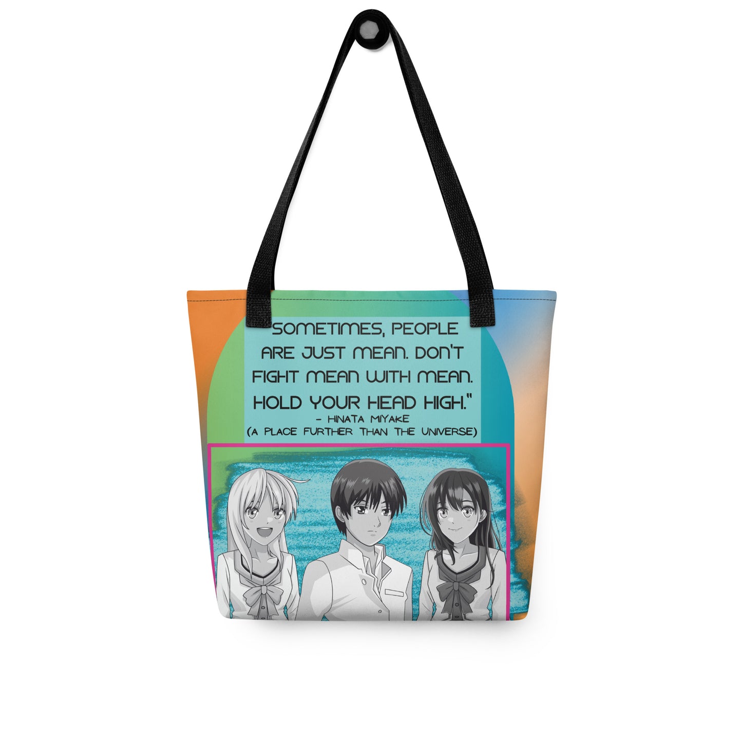 Anime: Motivational Quote: Personal Carry All Tote Bag