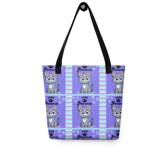 Kitty Stay Pawsitive: Personal Carry All Tote Bag