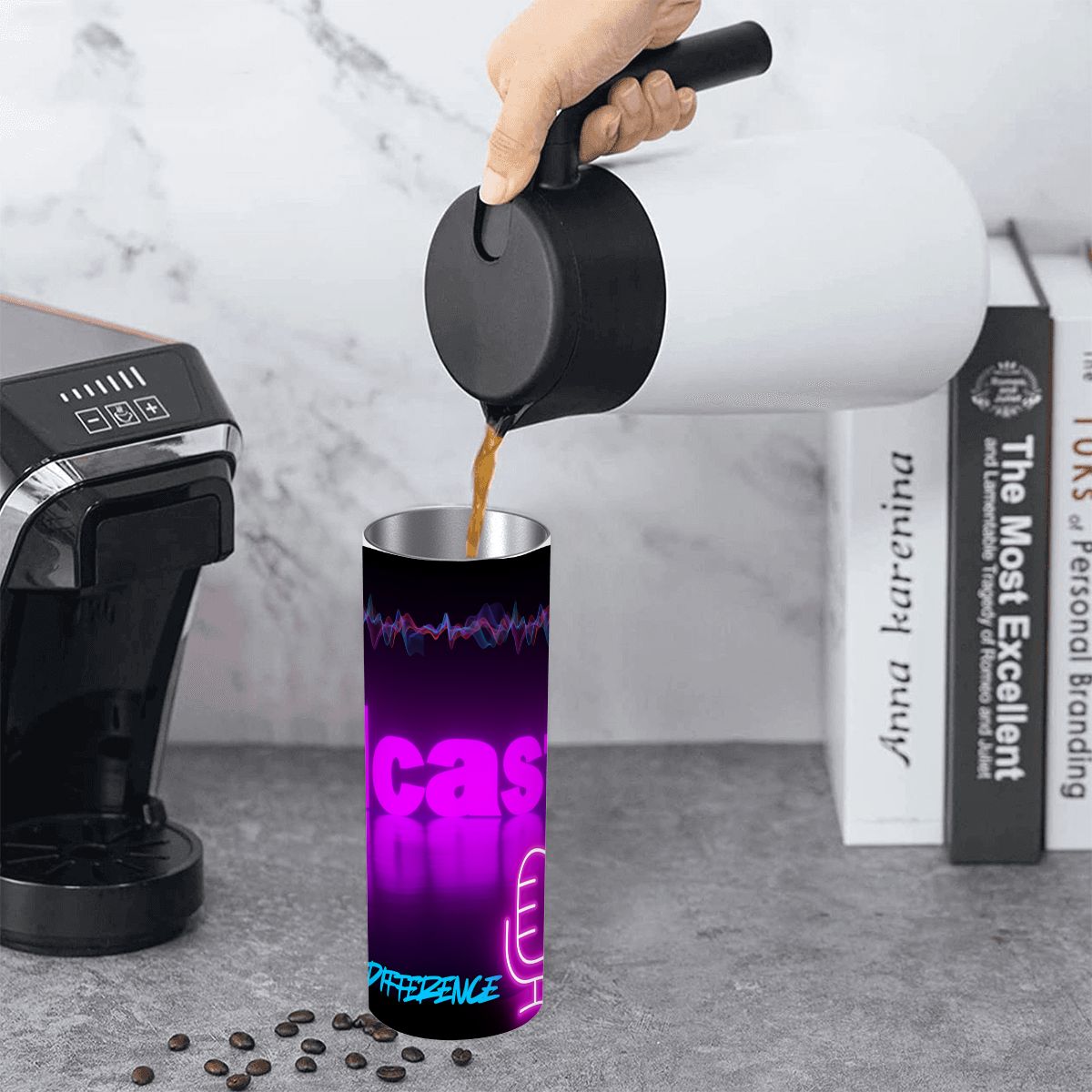 Stay Hydrated In STYLE: 20oz Straight Stainless Steel Tumbler with Straw
