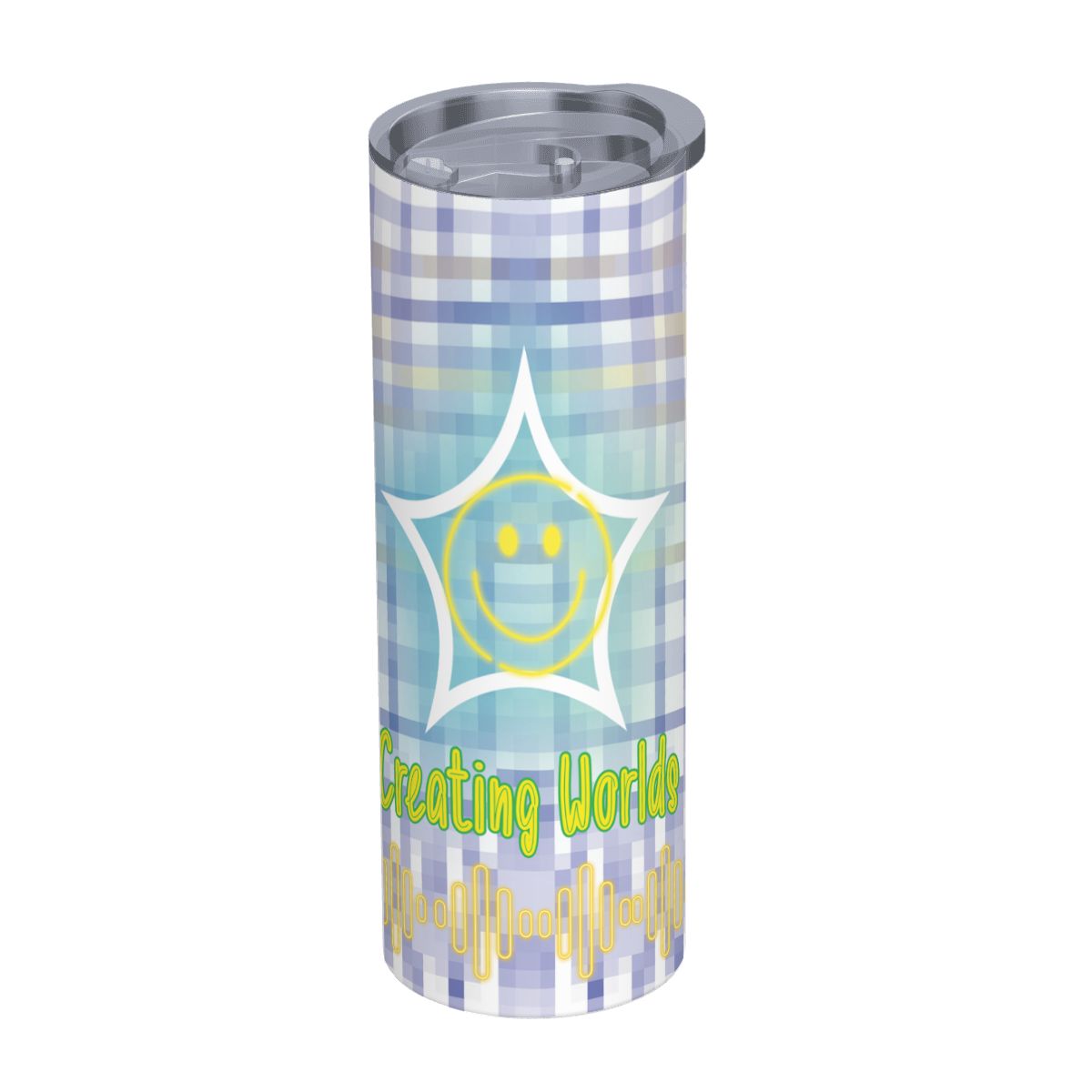 20oz Straight Stainless Steel Tumbler with Straw（Made in USA)