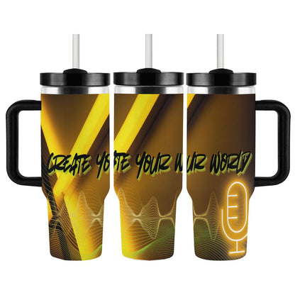 40oz Tumbler with Handle and Straw (Made in USA)