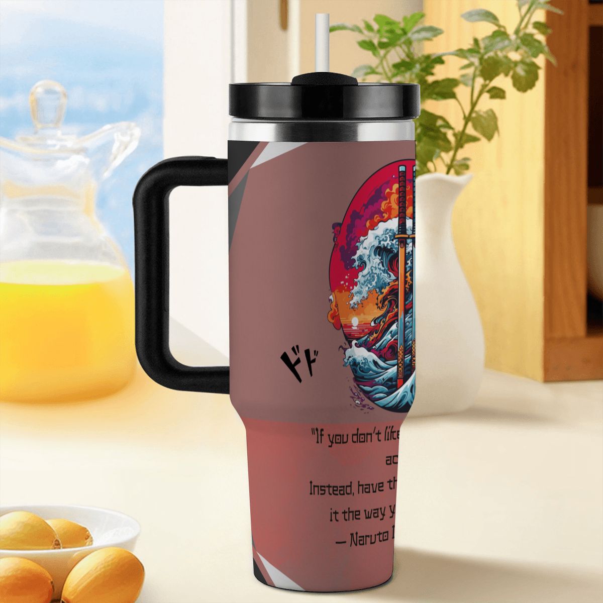 40oz Tumbler with Handle and Straw (Made in USA)