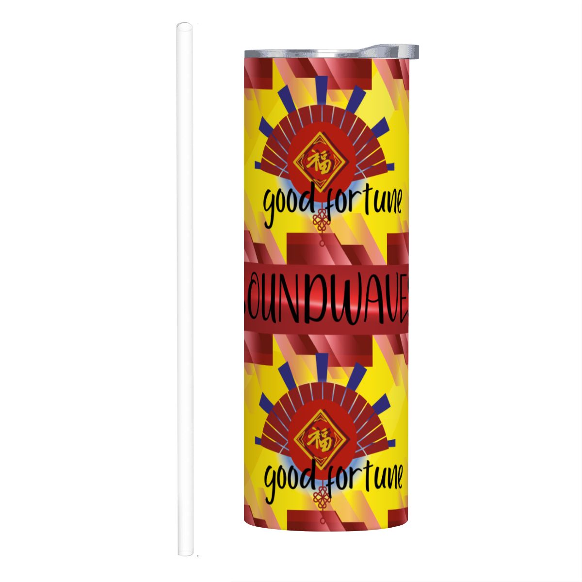 20oz Straight Stainless Steel Tumbler with Straw（Made in USA)