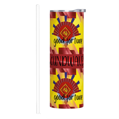 20oz Straight Stainless Steel Tumbler with Straw（Made in USA)