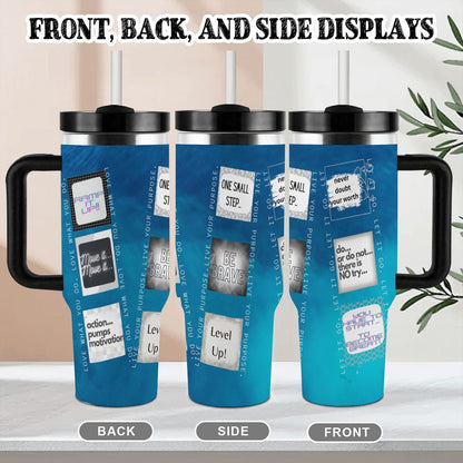 40oz Tumbler with Handle and Straw (Made in USA)