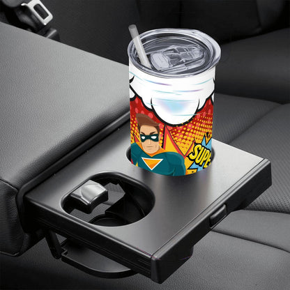20oz Straight Stainless Steel Tumbler with Straw（Made in USA)