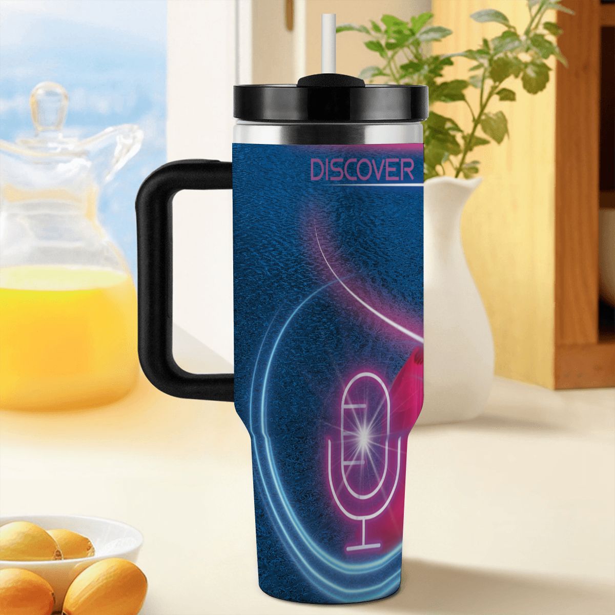 40oz Tumbler with Handle and Straw (Made in USA)