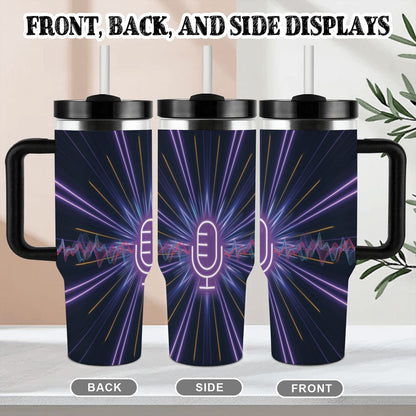 40oz Tumbler with Handle and Straw (Made in USA)
