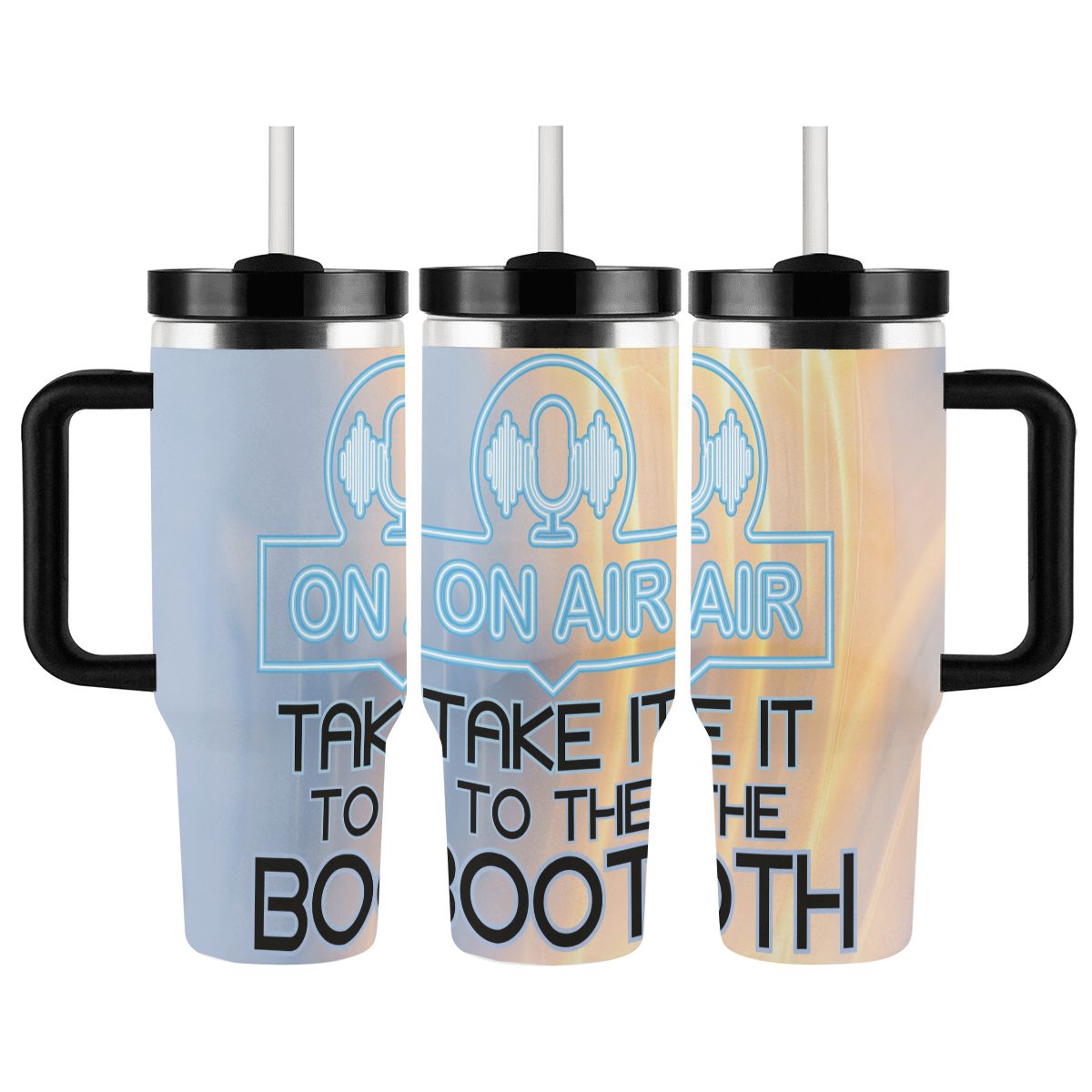 40oz Tumbler with Handle and Straw (Made in USA)